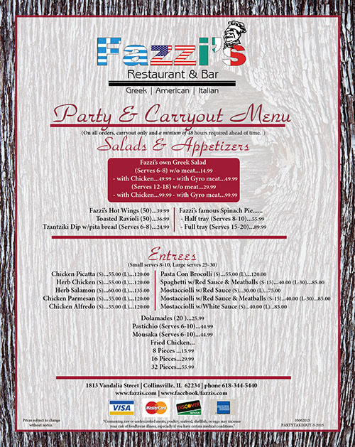 Fazzi's Greek American Italian Restaurant Collinsville, IL